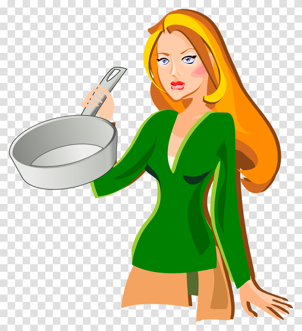 Cartoon Woman Ringing Bell, Person, Human, Female, Performer Transparent Png