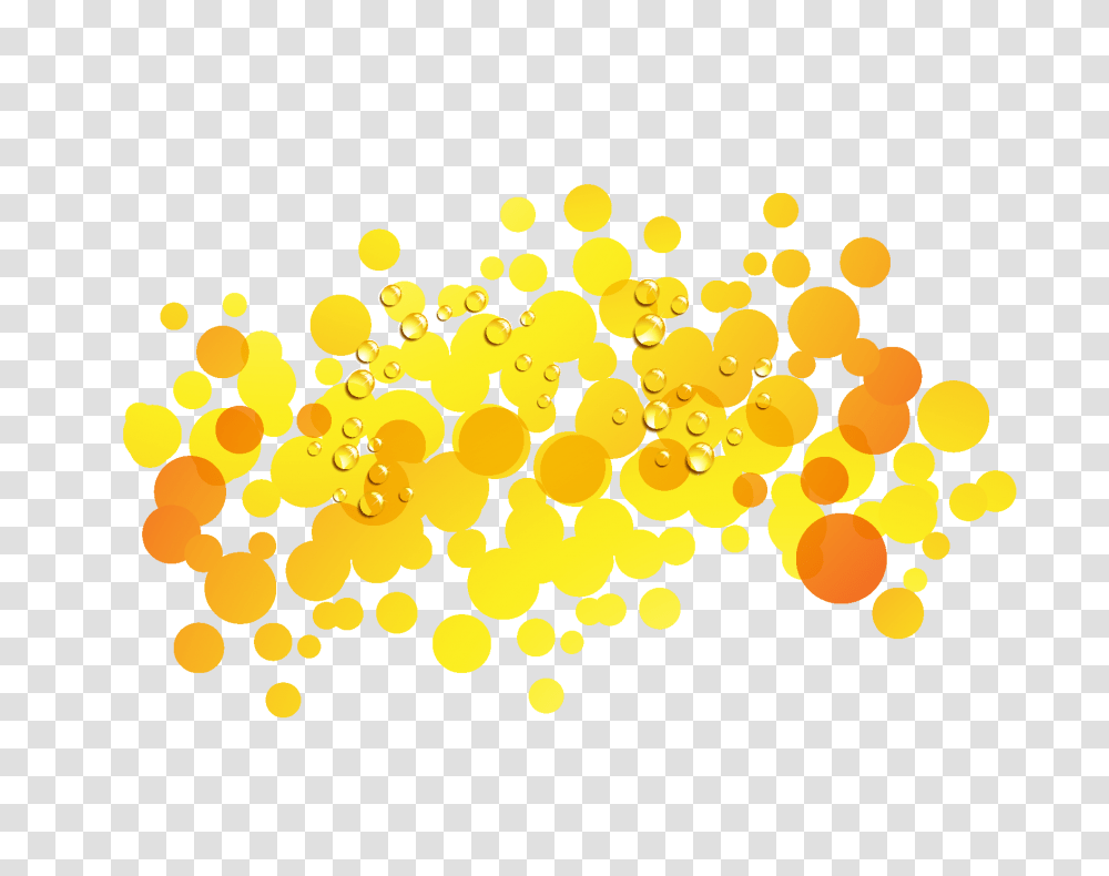 Cartoon Yellow Gradient Black Dot Element Free Download, Floral Design, Pattern, Paper Transparent Png