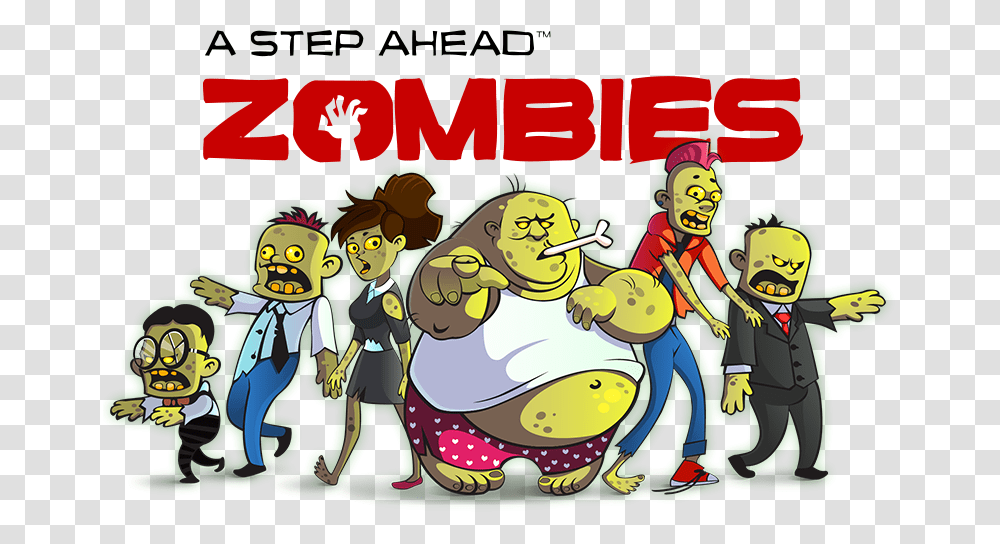 Cartoon Zombies In A Group, Advertisement, Person, Poster Transparent Png