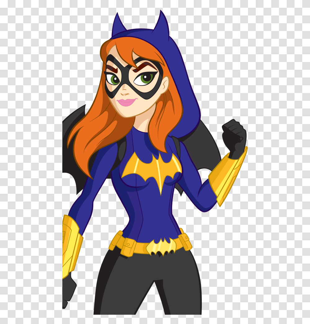 Cartoonfictional Bat Girl Dc Superhero Girls, Costume, Female, Face, Drawing Transparent Png