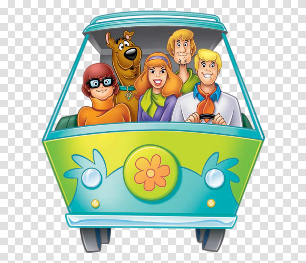 Cartoonmode Of Transportclip Scooby Doo Gang Mystery Machine, Person, Birthday Cake, Amusement Park, People Transparent Png