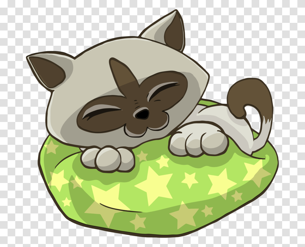 Cartoonplantcat Cat On Cushion Clipart, Animal, Mammal, Wildlife, Pet Transparent Png