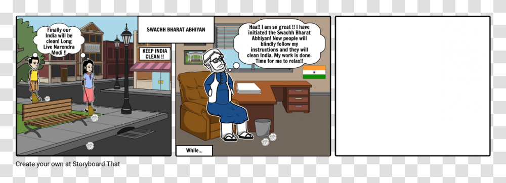 Cartoons On Swachh Bharat, Comics, Book, Person, Human Transparent Png