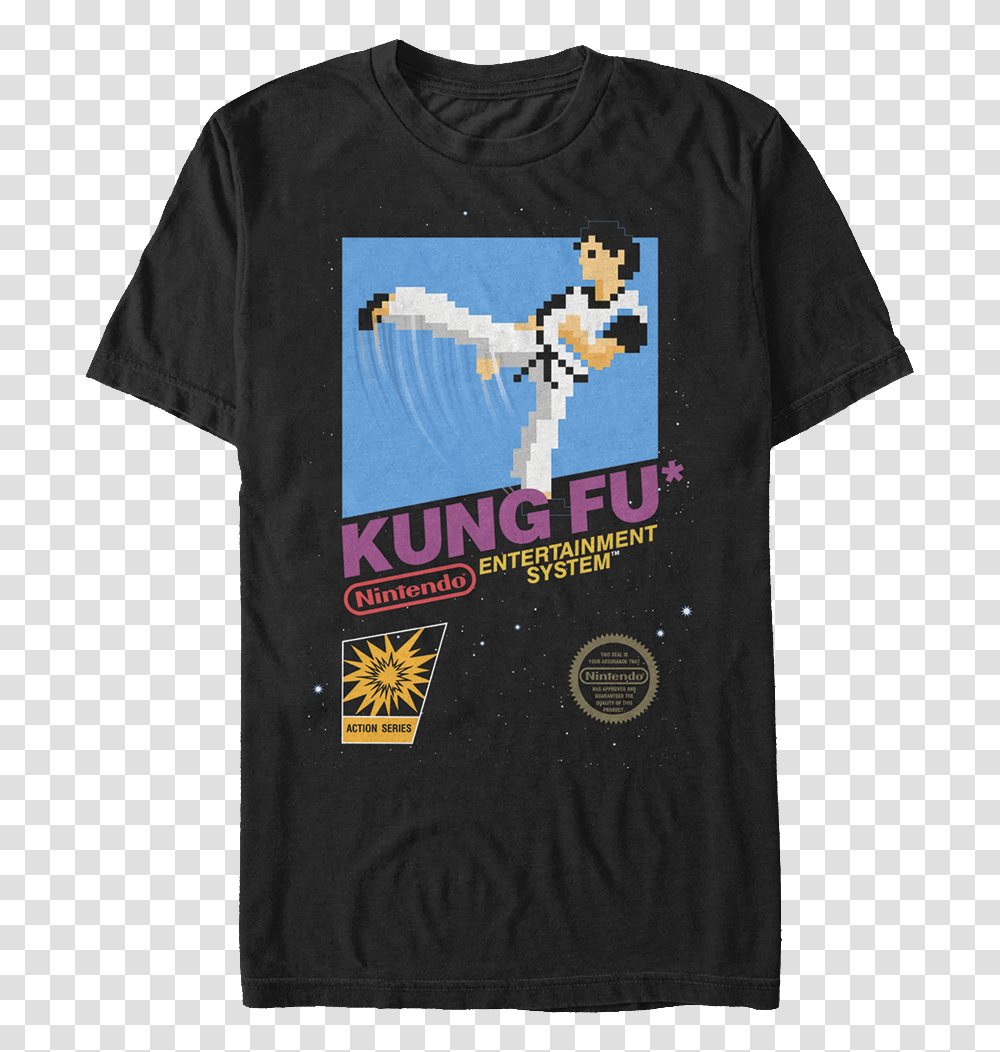 Cartridge Art Kung Fu T Shirt Kung Fu Nes Boxart, Apparel, T-Shirt Transparent Png