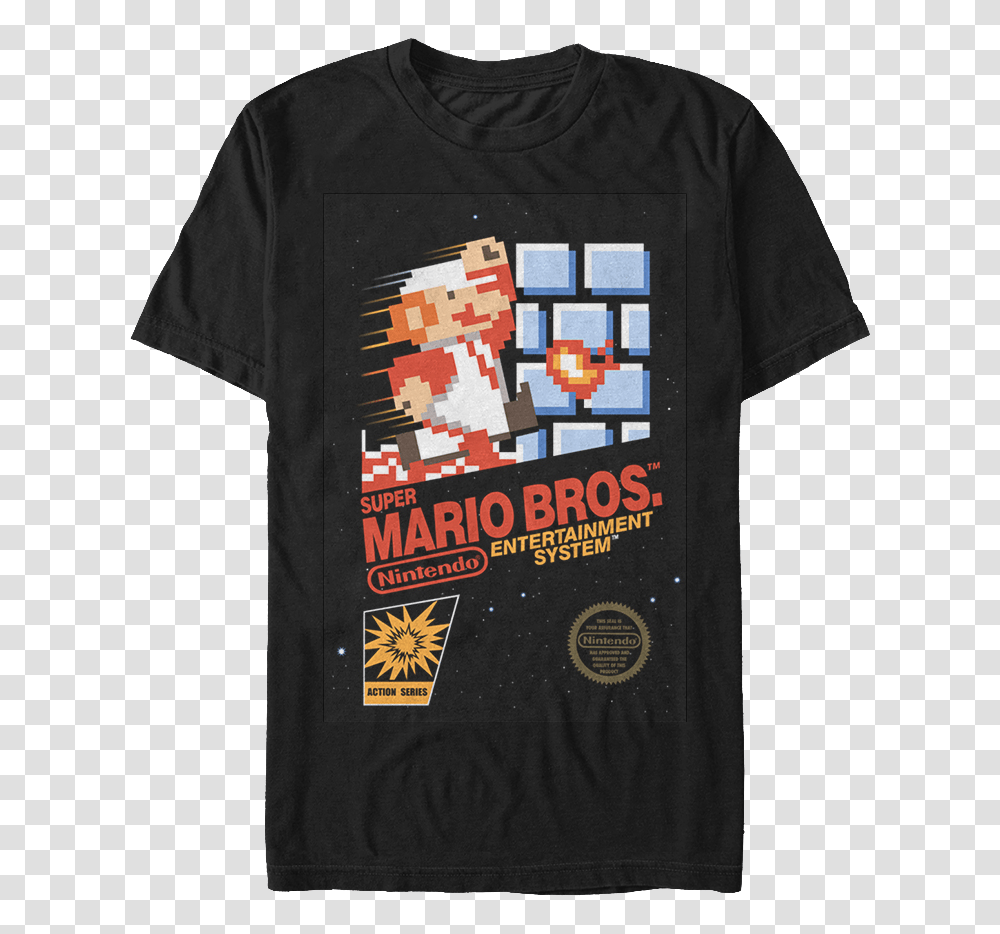 Cartridge Art Super Mario Brothers T Shirt, Apparel, T-Shirt Transparent Png