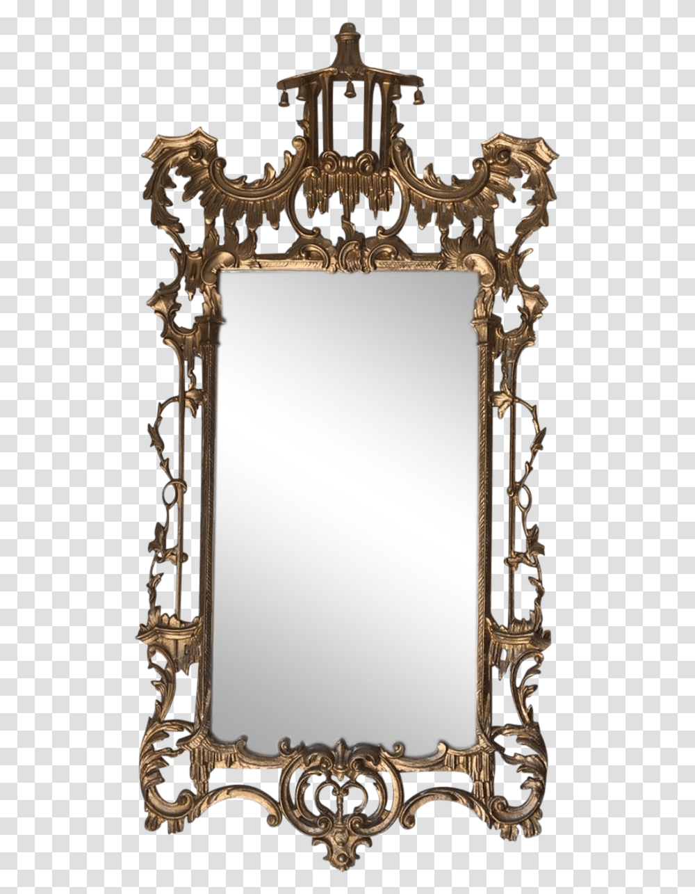 Carved Chinoiserie Mirror, Gate, Cross Transparent Png