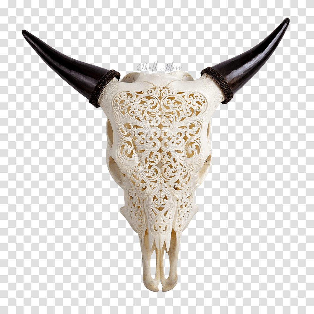 Carved Cow Skull, Animal, Mammal, Cattle, Axe Transparent Png
