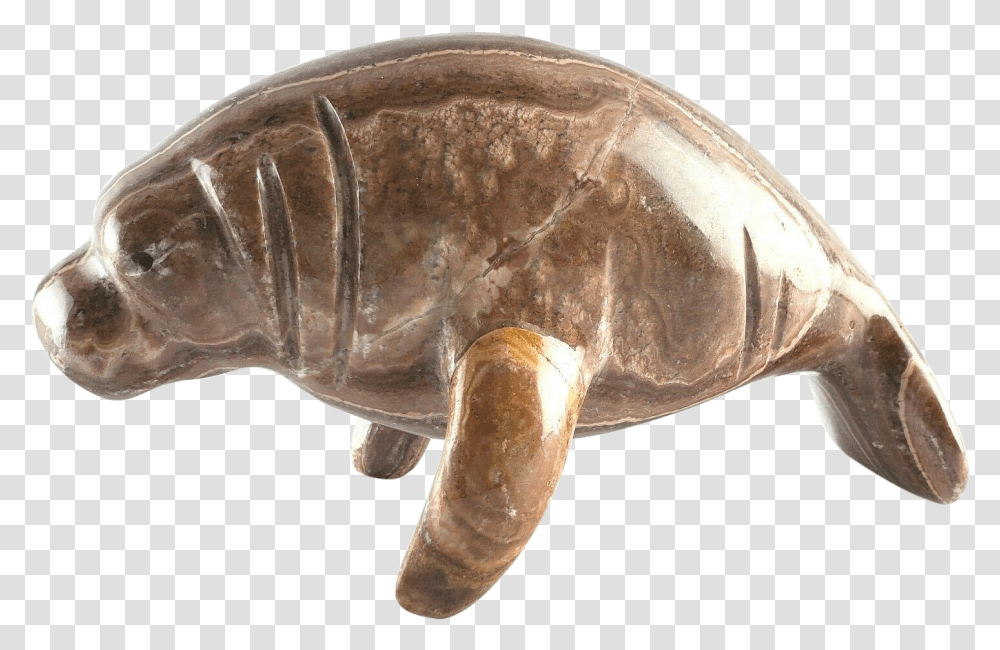 Carved Marble Manatee Sculpture Manatee, Fungus, Animal, Mammal, Fossil Transparent Png