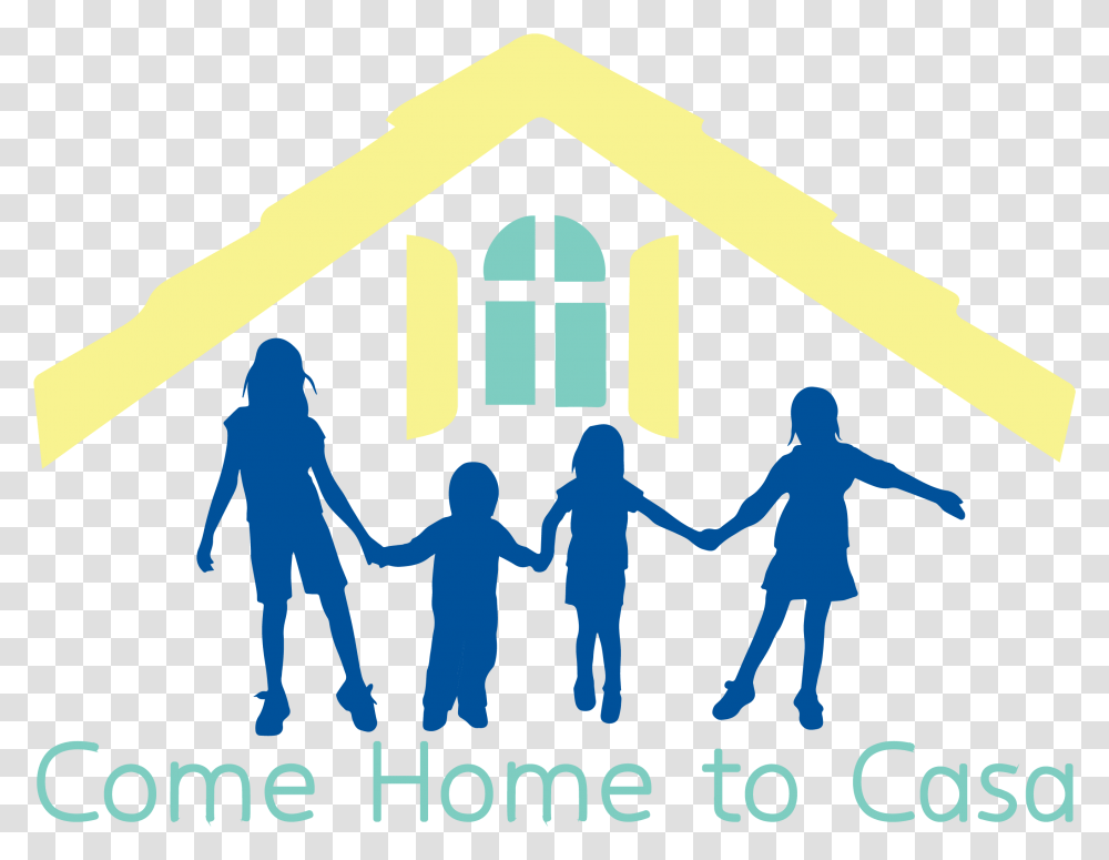 Casa De Amparo Is Hosting An Open House And Supply Children Holding Hands Silhouette, Person, Human, People, Housing Transparent Png