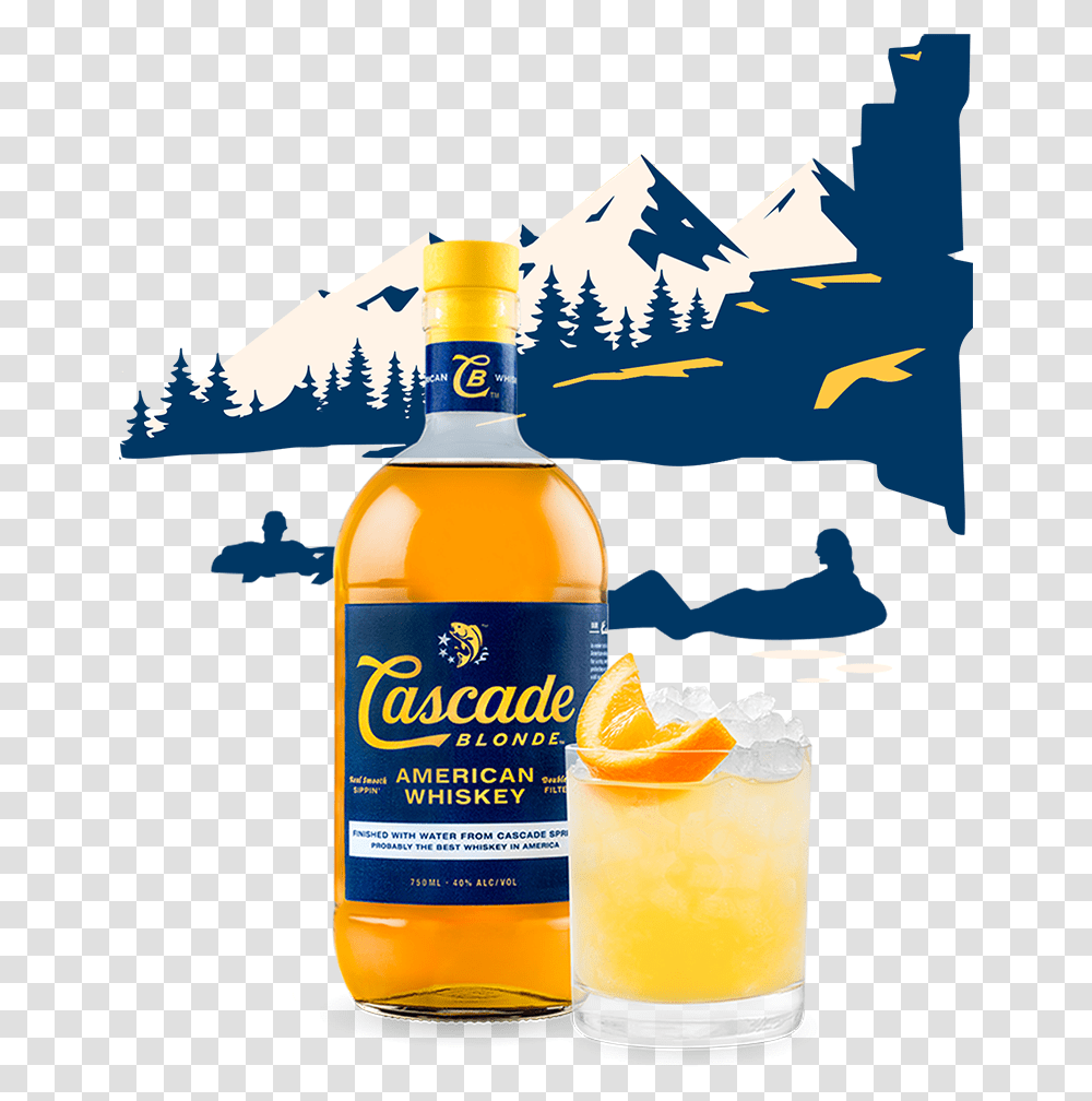 Cascade Blonde American Whiskey Cascade Blonde Whiskey, Beverage, Drink, Liquor, Alcohol Transparent Png