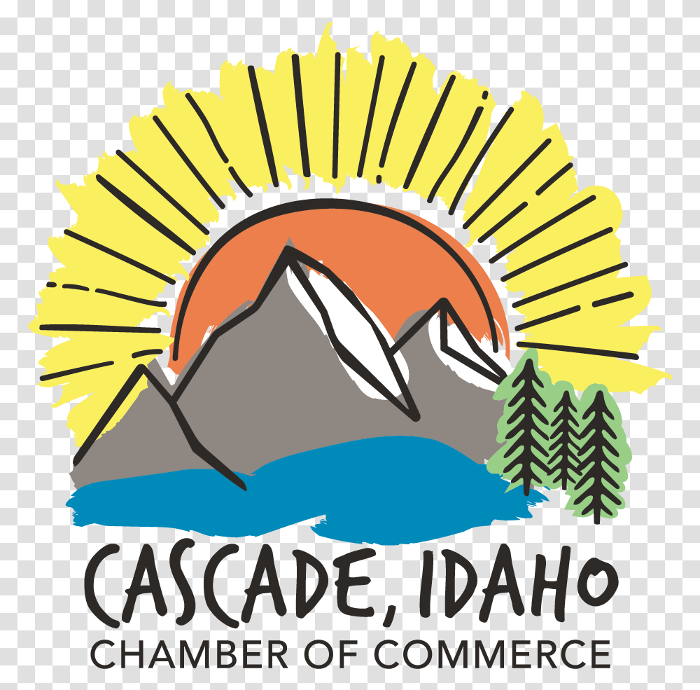 Cascade Idaho Chamber Of Commerce Lake Cascade Cascade Chamber Of Commerce Logo, Plant, Flower, Blossom, Art Transparent Png