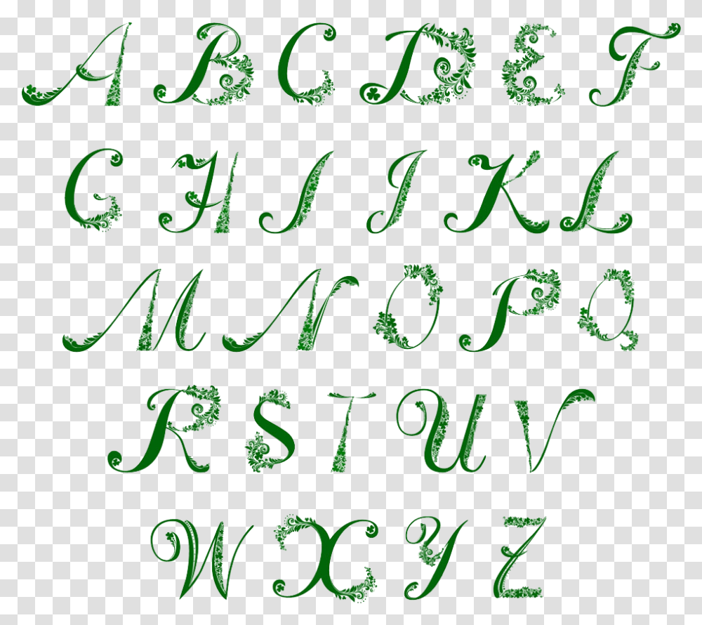 Case Clover Alphabet St Calligraphy, Handwriting, Plant, Letter Transparent Png