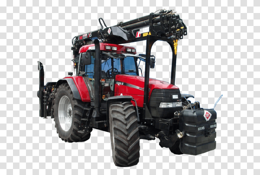 Case Traktor Mit Ladekran, Vehicle, Transportation, Lighting, Tractor Transparent Png