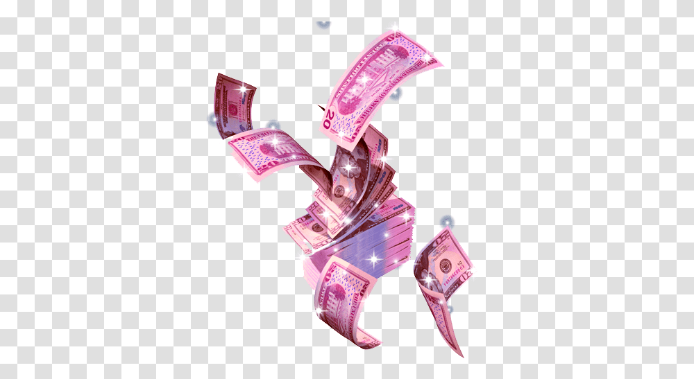 Cash Aesthetic Pink Money, Paper, Crystal, Robot, Text Transparent Png