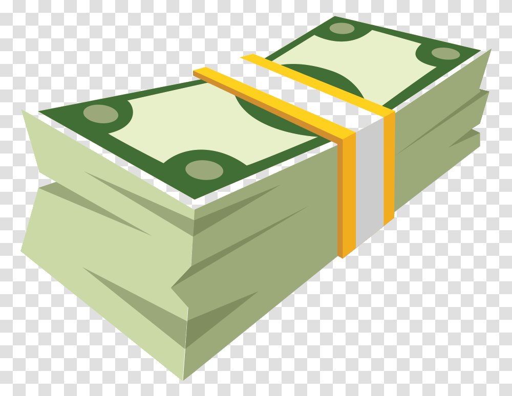 Cash Animated Cartoon Stacks Of Money, Box, Label, Paper Transparent Png