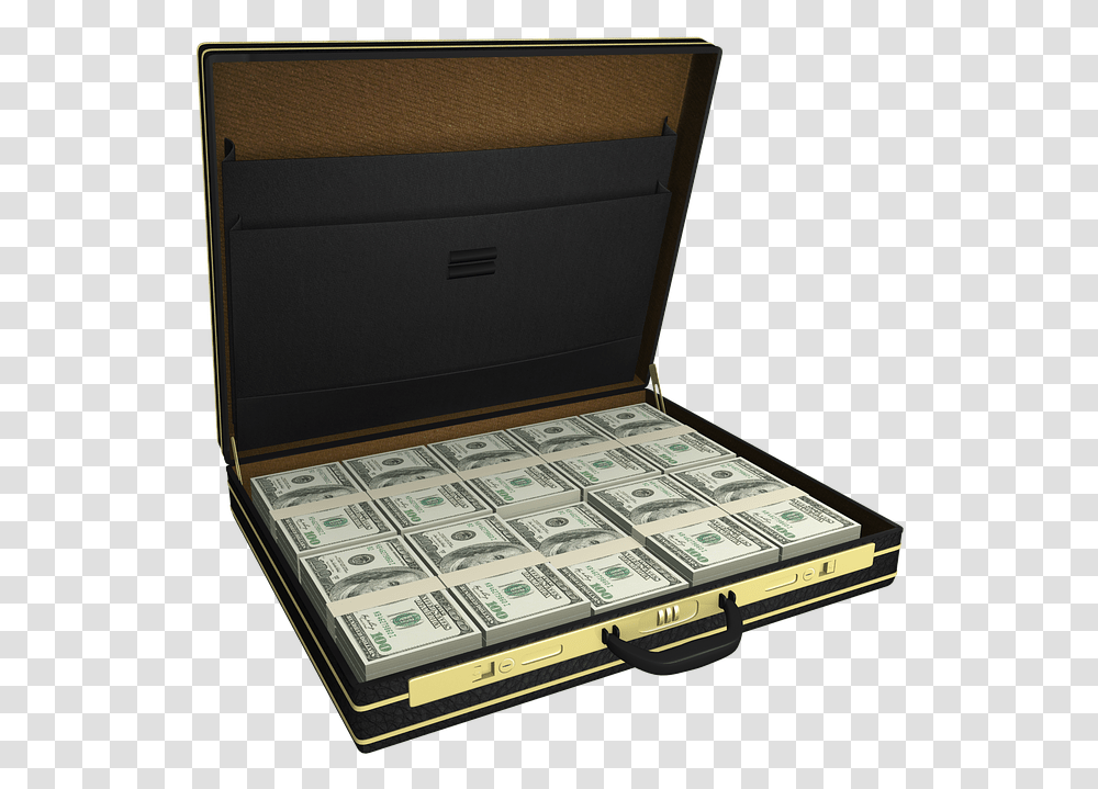 Cash Briefcase, Bag, Laptop, Pc, Computer Transparent Png