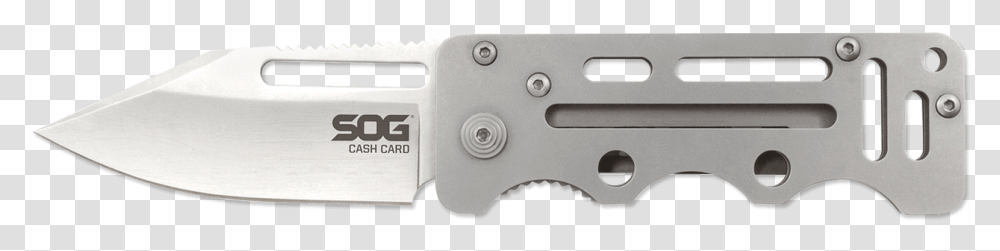 Cash Card Sog Card Knife, Gun, Weapon, Weaponry, Adapter Transparent Png
