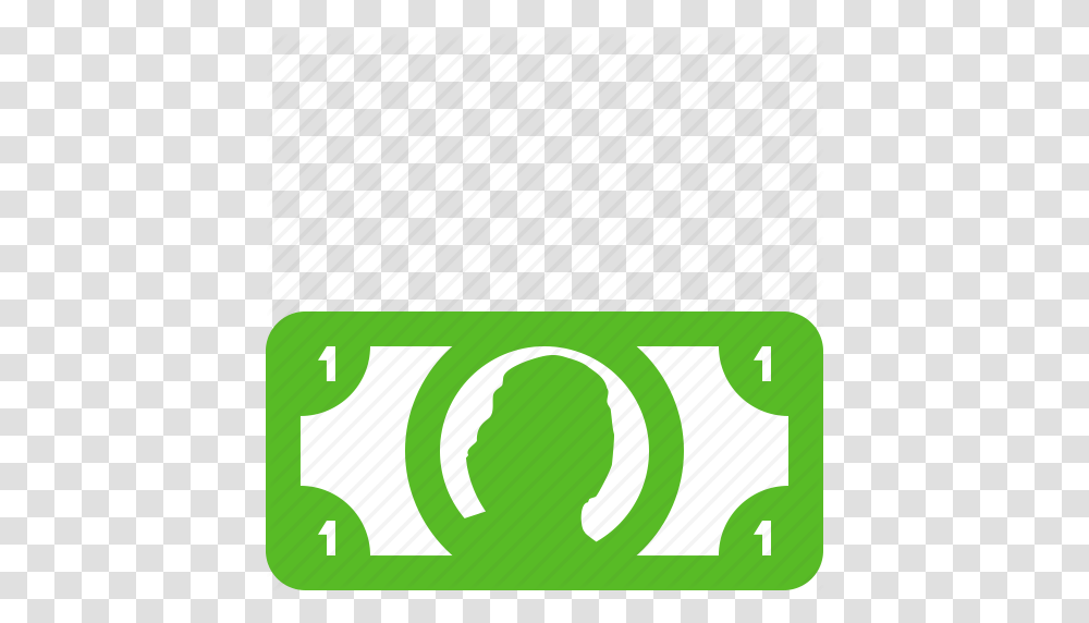 Cash Currency Dollar Dollar Bill Finance Money One Dollar Icon, Logo, Green Transparent Png