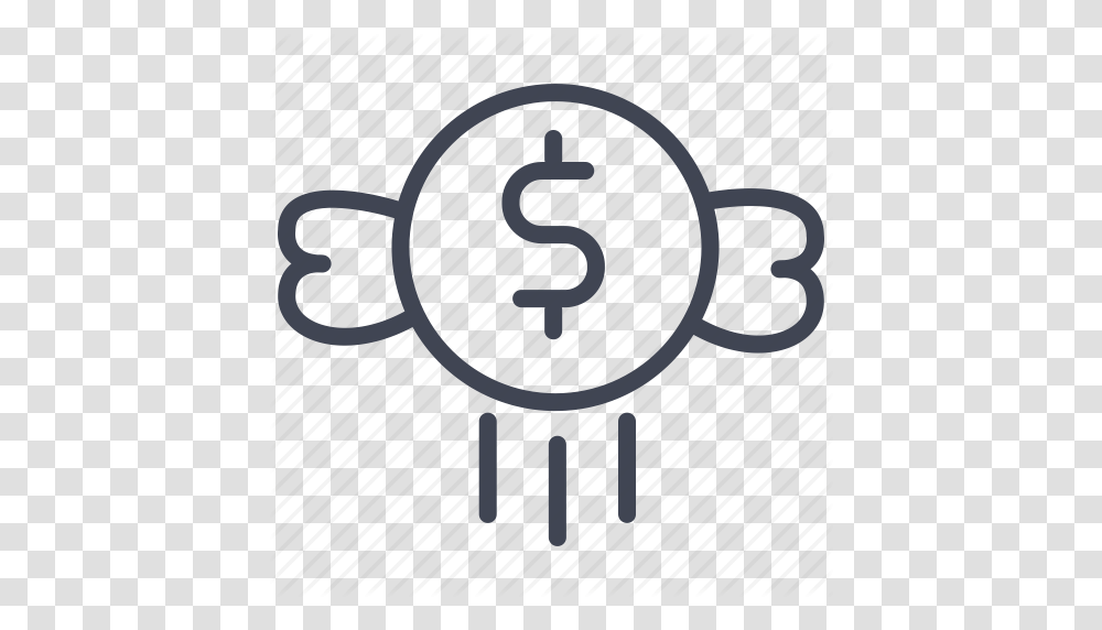 Cash Finance Financial Flying Money Icon, Label, Coffee Cup Transparent Png