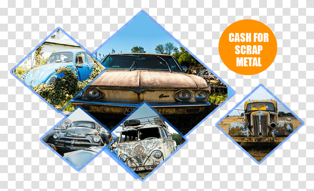 Cash For Scrap Triangle, Collage, Poster, Advertisement, Car Transparent Png