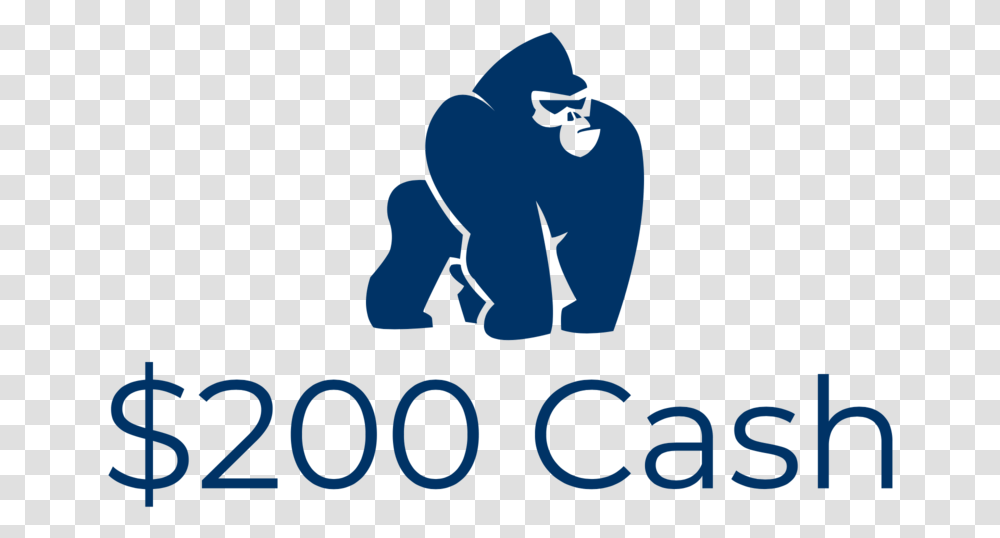 Cash Logo Western Gorilla, Hand, Mammal Transparent Png