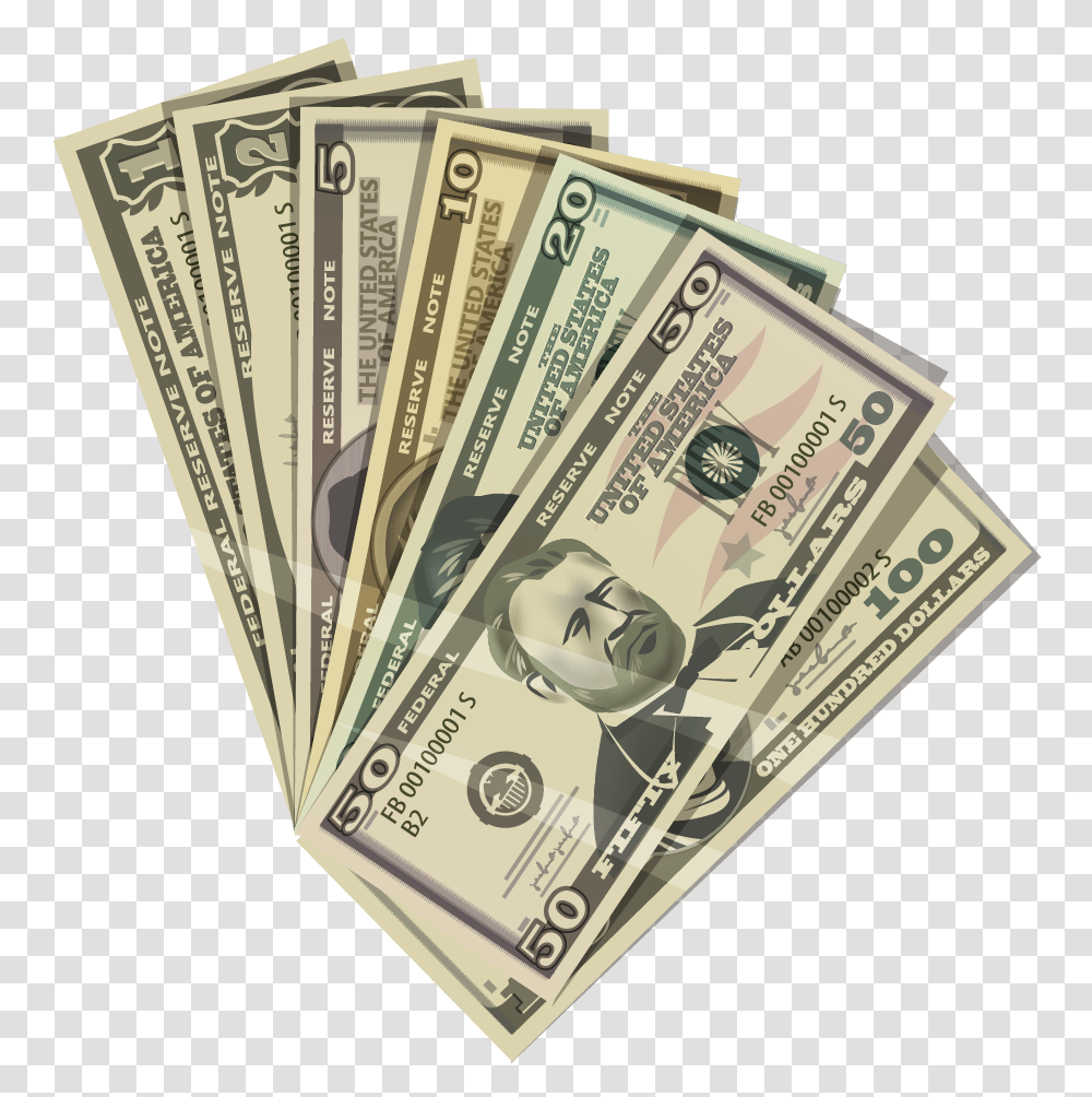 Cash, Money, Dollar, Book Transparent Png