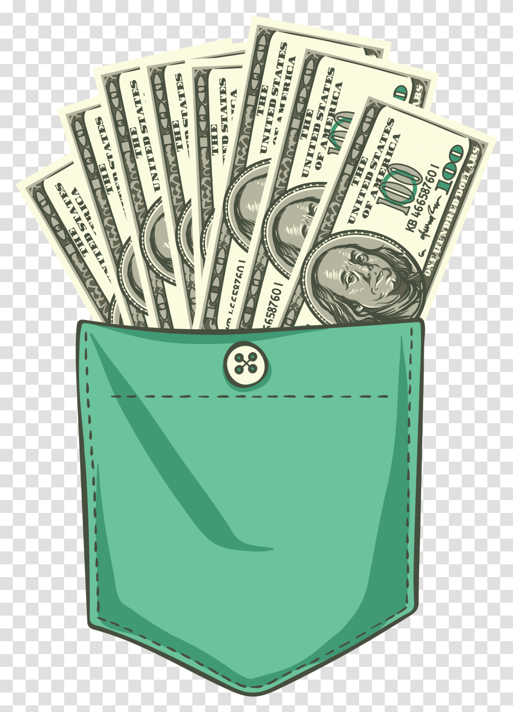 Cash, Money, Dollar, Box Transparent Png