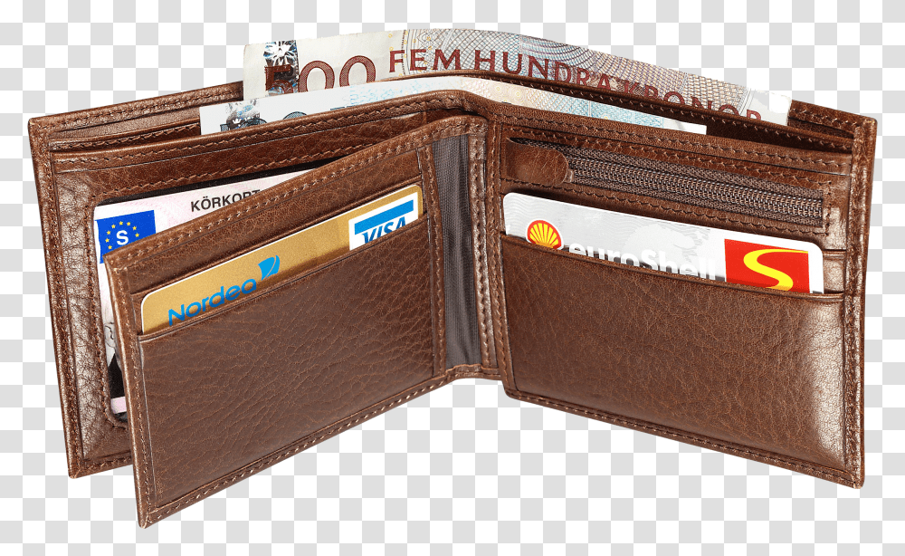 Cash Money Leather Wallet Wallet Transparent Png