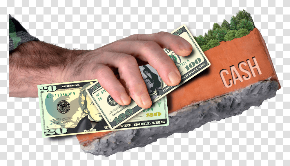 Cash, Money, Person, Human, Dollar Transparent Png