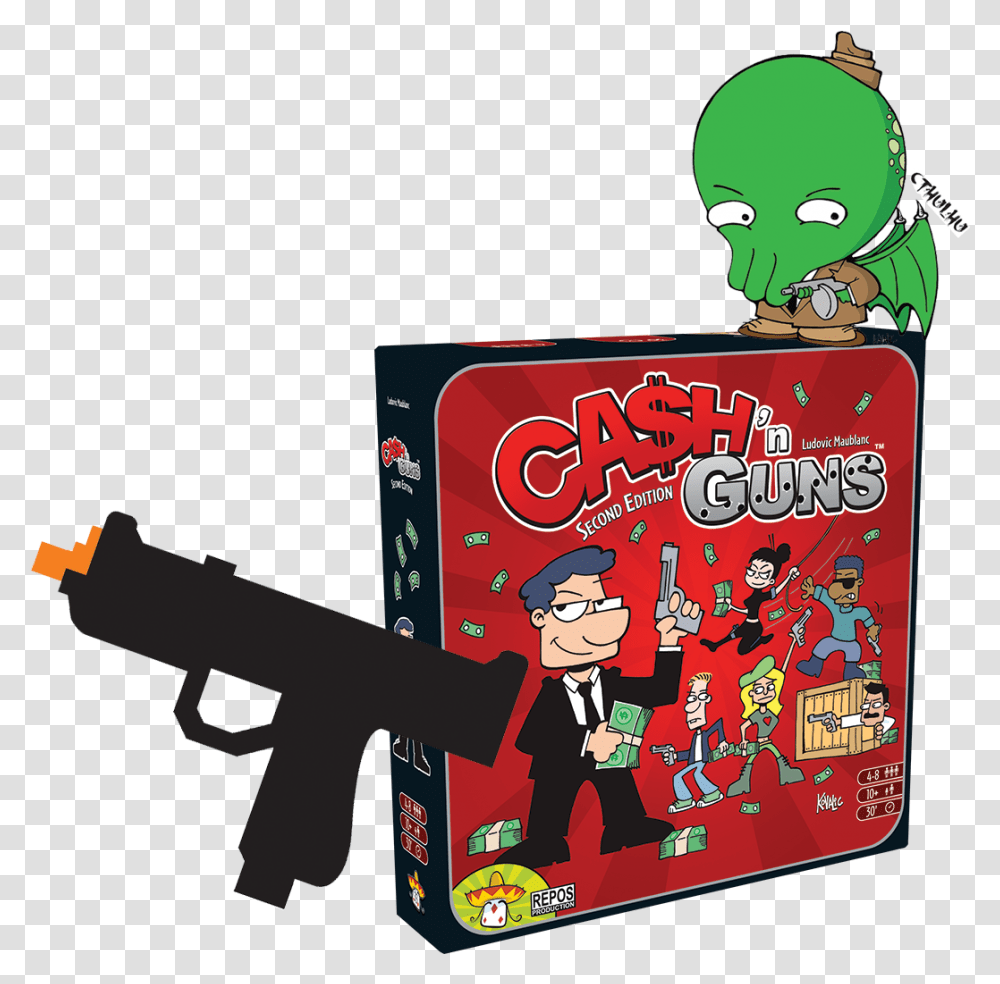 Cash N Guns Guns, Person, Human, Game, Toy Transparent Png
