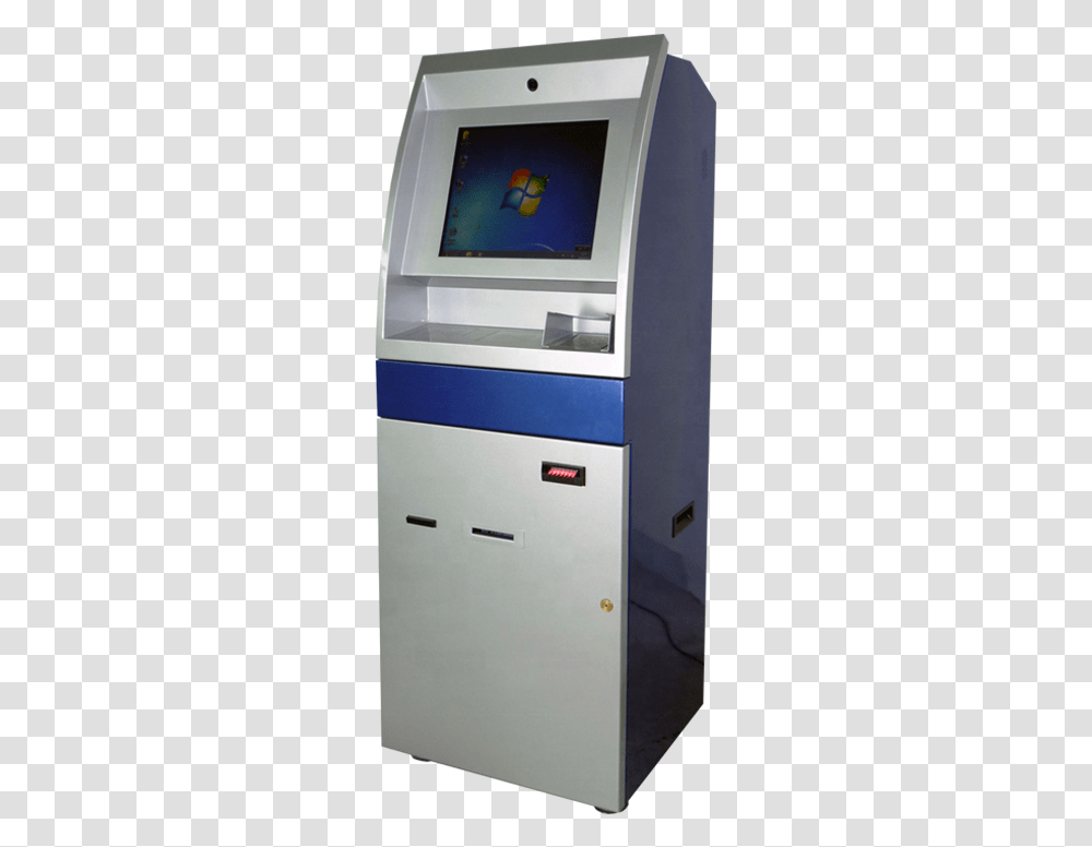 Cash Payment Kiosk With Card Dispenser Machine Kiosk Payment, Atm, Cash Machine, Refrigerator, Appliance Transparent Png