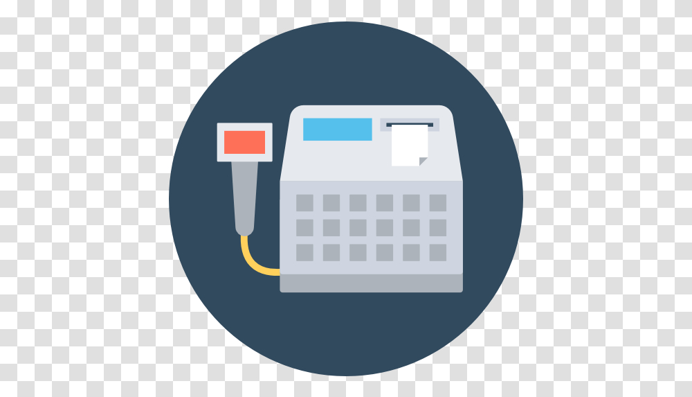 Cash Register Corded Phone, Text, Calculator, Electronics Transparent Png