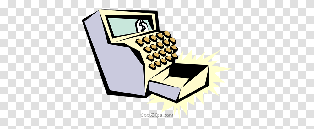 Cash Register Royalty Free Vector Clip Art Illustration, Electronics, Calculator, Mailbox, Letterbox Transparent Png