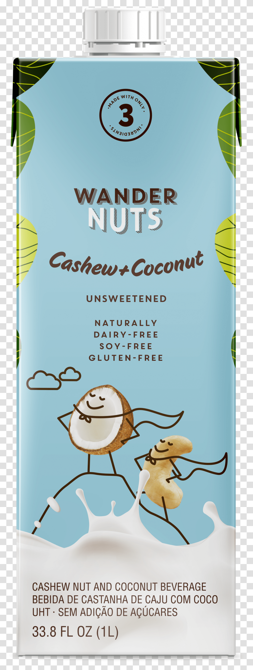 Cashew Nut And Coconut Beverage Brazil Nut Products, Poster, Advertisement, Flyer, Paper Transparent Png
