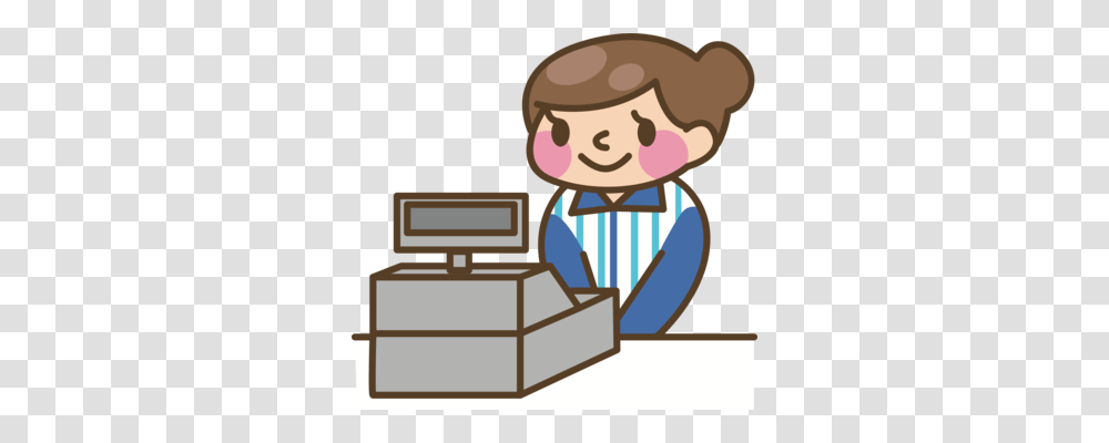 Cashier Boy Drawing Retail Clerk, Electronics Transparent Png