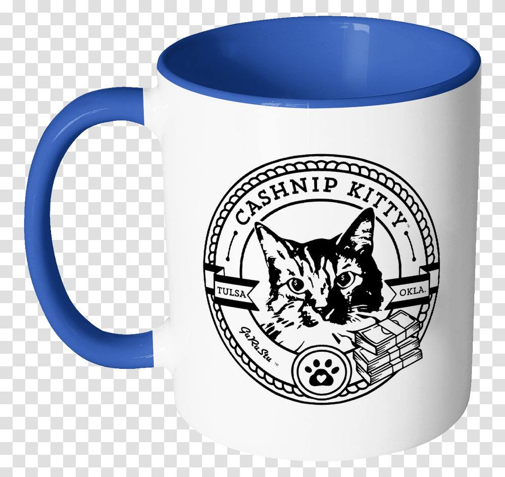 Cashnip Kitty Fan Club Coffee Mug Color Handle Black Logo Color Mug, Coffee Cup, Cat, Pet, Mammal Transparent Png