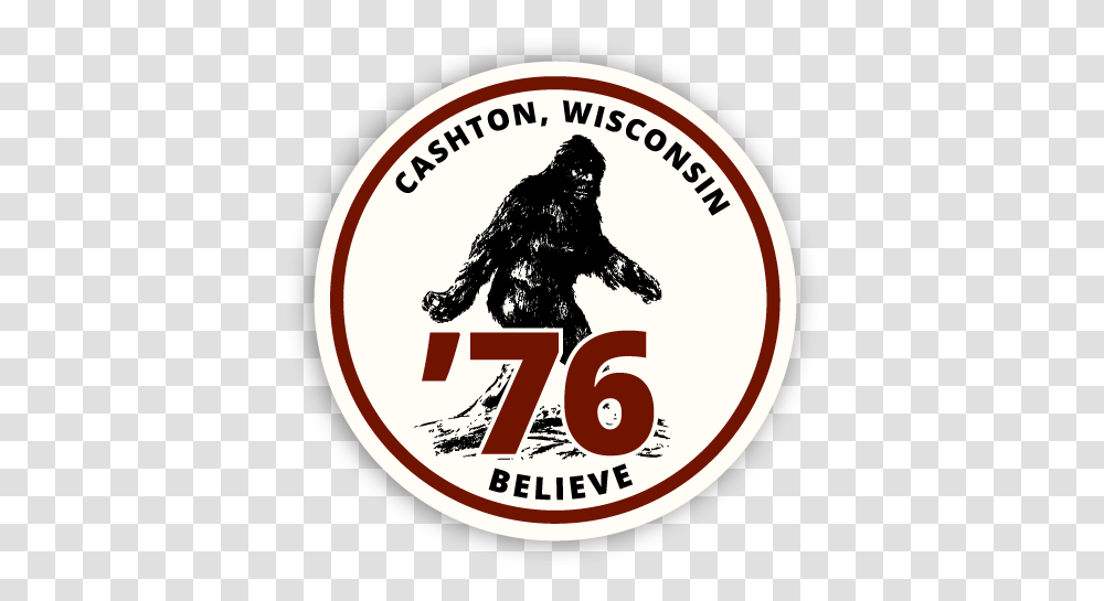 Cashton Bigfoot Sticker Label, Logo, Symbol, Text, Poster Transparent Png