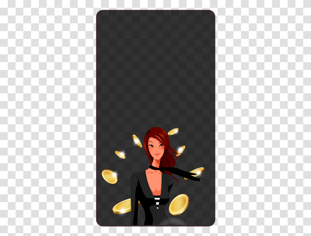Casino Card Design With Casino Girl Image Free Cartoon, Juggling, Person, Human, Performer Transparent Png