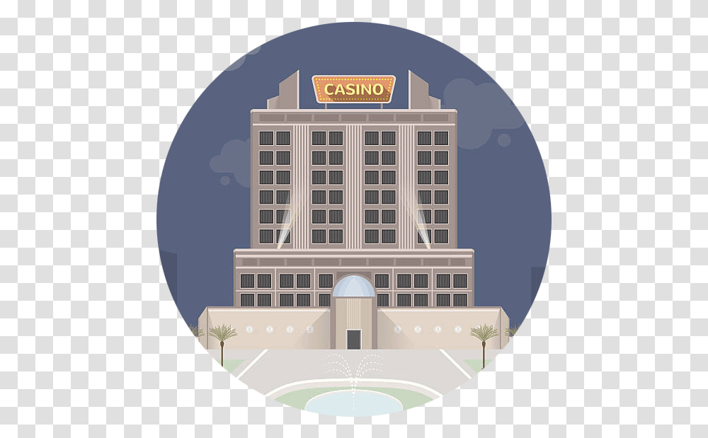 Casino House Edge Icon Fountain, Building, Office Building, City, Urban Transparent Png