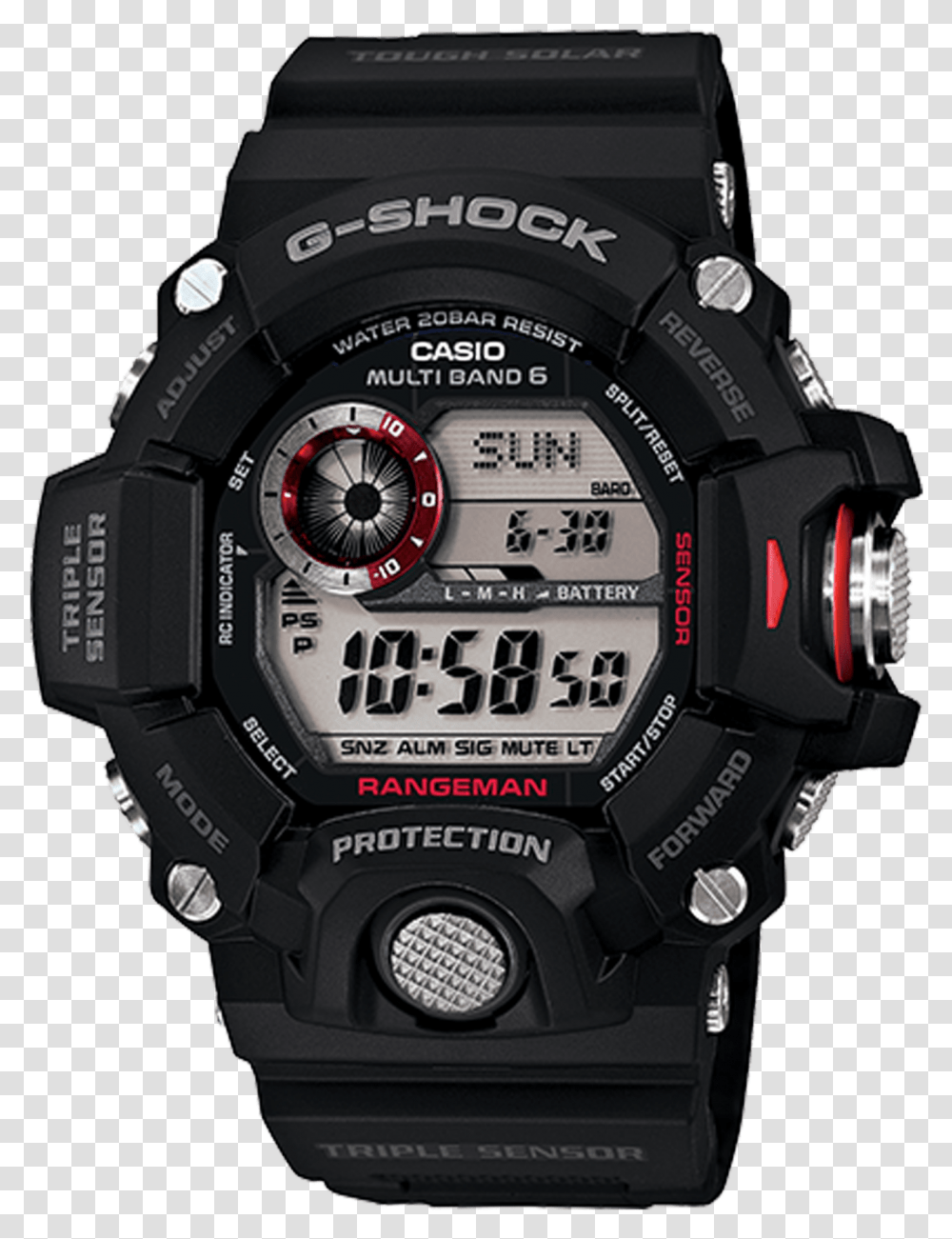 Casio G Shock Gw 9400, Wristwatch, Camera, Electronics, Digital Watch Transparent Png