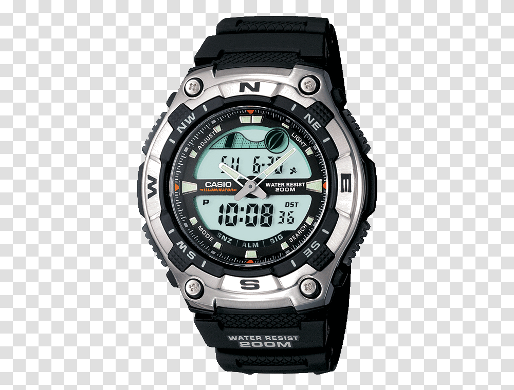 Casio With Tide Graph, Wristwatch, Digital Watch Transparent Png