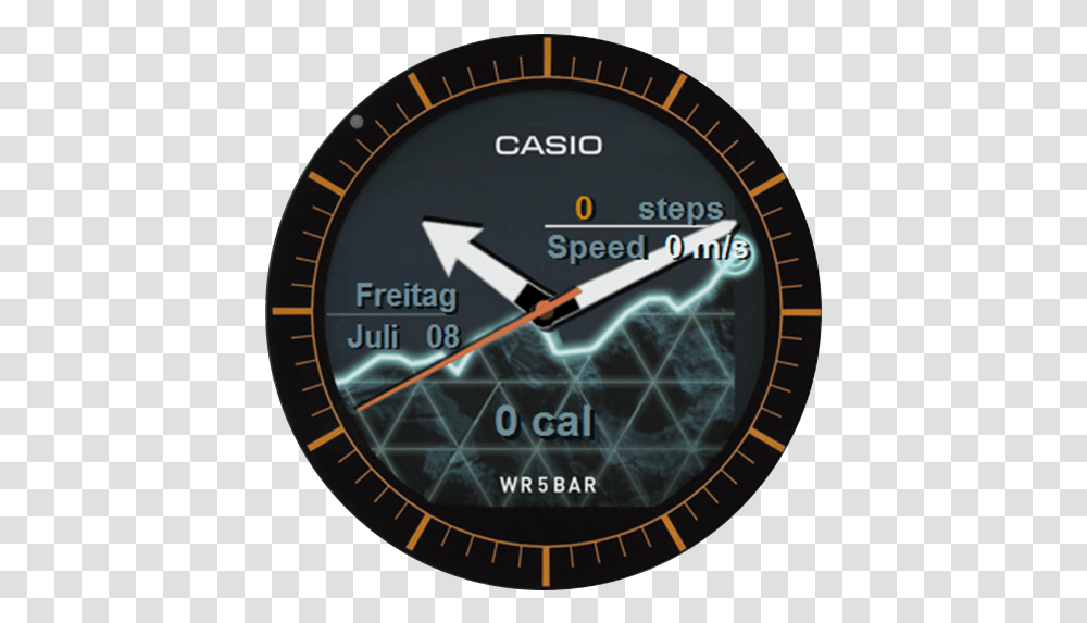 Casio Wsd Watch Outdoor Casio, Clock Tower, Architecture, Building, Gauge Transparent Png