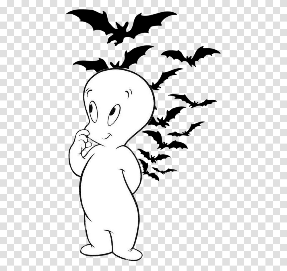 Casper Drawing Animated & Clipart Free Bats Flying, Stencil, Doodle, Silhouette, Face Transparent Png