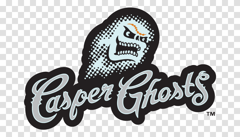 Casper Ghosts Primary Logo Pioneer League Pl Chris Casper Ghosts Baseball Logo, Text, Label, Alphabet, Symbol Transparent Png