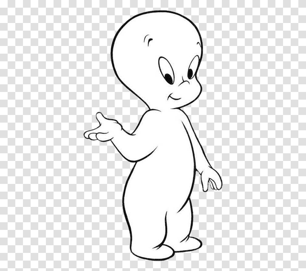 Casper The Friendly Ghost Casper The Friendly Ghost, Stencil, Kneeling, Silhouette, Drawing Transparent Png