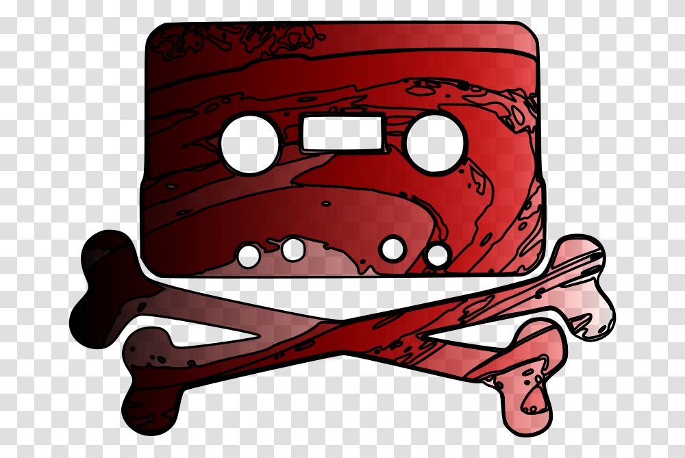 Cassette Jolly Roger (Rouge), Music, Helmet, Hardhat Transparent Png