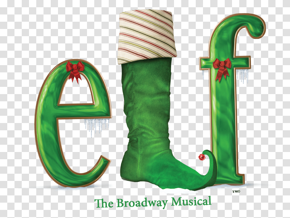 Cast Elf The Musical Elf The Musical 2018, Clothing, Apparel, Christmas Stocking, Gift Transparent Png