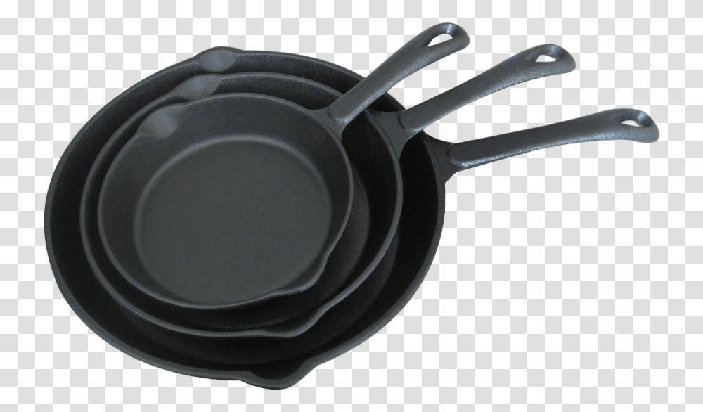 Cast Iron Skillet Trio With Long Handles Frying Pan, Wok, Scissors, Blade, Weapon Transparent Png