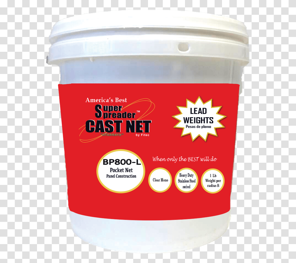 Cast Net Bp Pocket Plastic, Dessert, Food, Yogurt, Cream Transparent Png