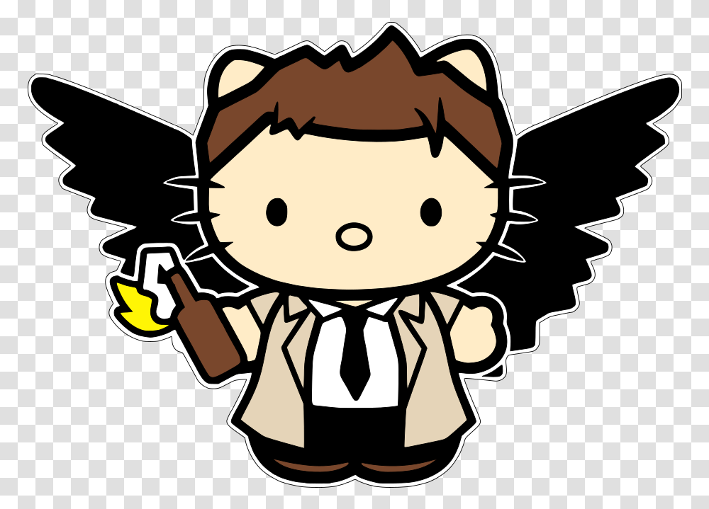 Castiel Clipart Hello Kitty Supernatural, Toy, Doll Transparent Png